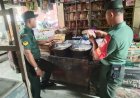 Sambangi Pasar Taji Klaten, Babinsa Koramil Prambanan Cek Harga Sembako