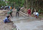 TMMD Sengkuyung Tahap IV Kodim 0723/Klaten Bangun Jalan Beton Di Desa Kaligayam