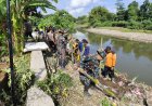 Semangat Gotong Royong, Koramil 20/Cawas Bersama Warga Dan BBWS Perbaiki Tanggul Sungai Dengkeng