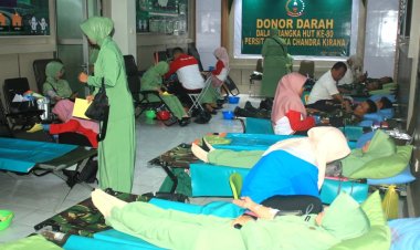Kodim 0723/Klaten Gelar Donor Darah Peringati HUT Persit KCK Ke-80 Tahun 2026
