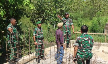 Pasiter Kodim Klaten Dampingi Danden Zibang Dan Kasiter Korem Tinjau Pembangunan Jembatan Garuda Di Klaten
